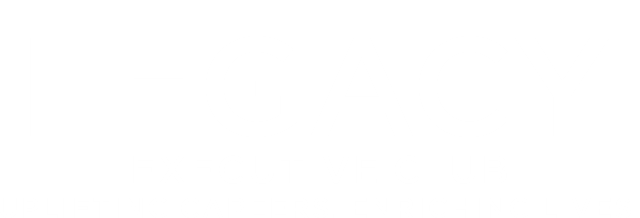 Legacy Executive Club White Letters Clear Background